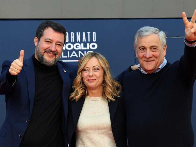 &nbsp;Meloni Salvini Tajani - foto Ansa
