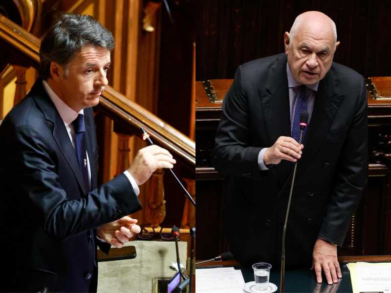 Matteo Renzi e Carlo Nordio - foto Ansa&nbsp;<br />