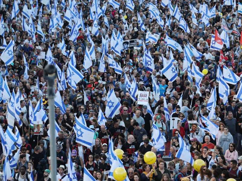 &nbsp;Manifestazione in Israele - foto Ansa