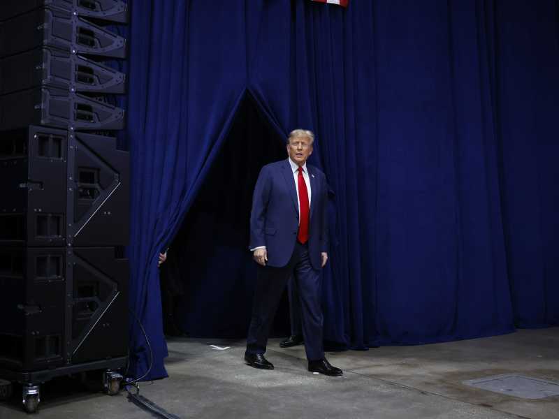 Un evento elettorale di Trump in Iowa (Chip Somodevilla/Getty Images)&nbsp;<br />
