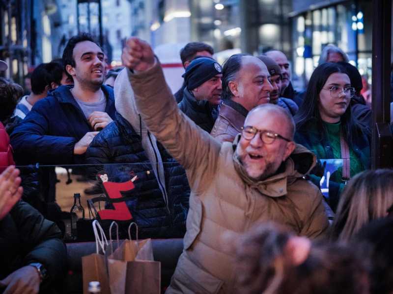  I tifosi durante la vittoria di Jannik Sinner - foto Ansa