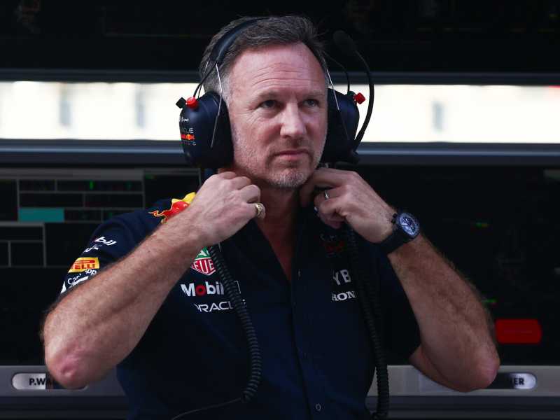 Christian Horner al Grand Prix di Abu Dhabi nel novembre 2023 (foto Jakub Porzycki/NurPhoto via Getty Images) <br />
