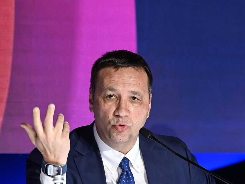 &nbsp;Marcello Ciannamea durante la conferenza stampa per l'avvio del festival di Sanremo - foto Ansa