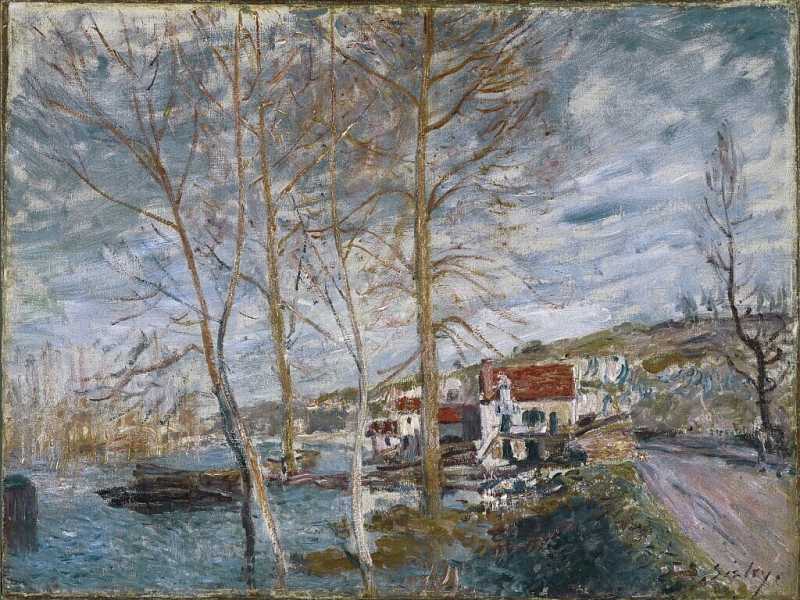 &nbsp;Inondazione a Moret, Alfred Sisley<br />