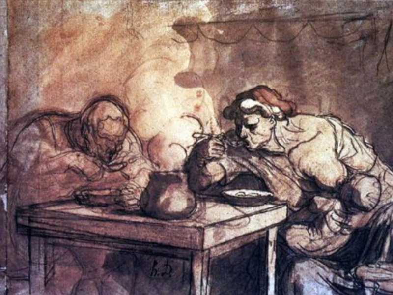 'Una zuppa' di Honor&eacute; Daumier&nbsp;<br />