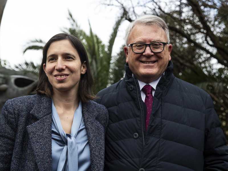 Elly Schlein con Nicolas Schmit (foto Ansa)