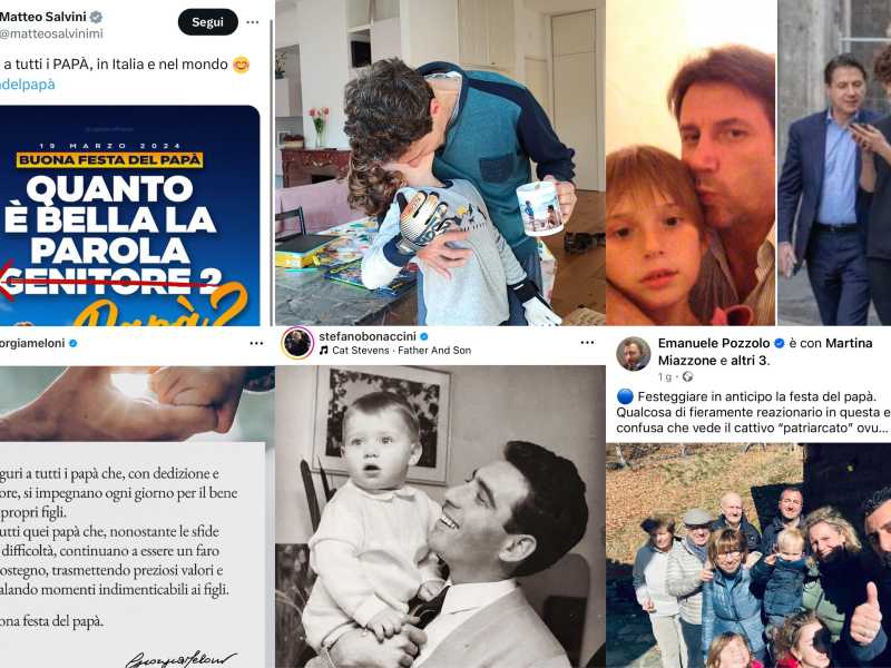 &nbsp;Festa del pap&agrave;: i post dei politici sui social