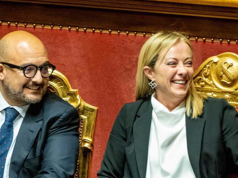 &nbsp;Giorgia Meloni e Gennaro Sangiuliano (LaPresse)