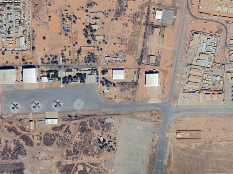 &nbsp;La Base 101 ripresa dal satellite (Google Earth)