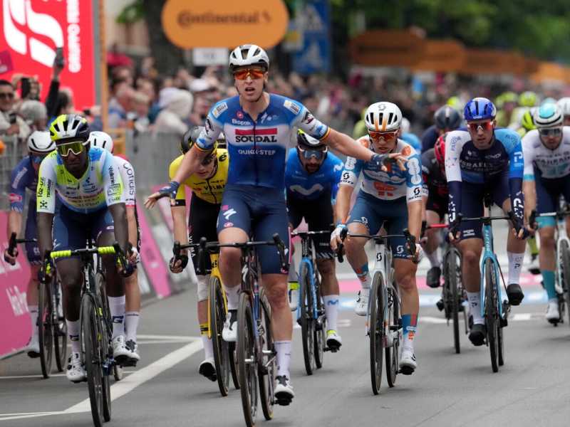 L'arrivo della 3a tappa del Giro d'Italia 2024 (foto LaPresse)