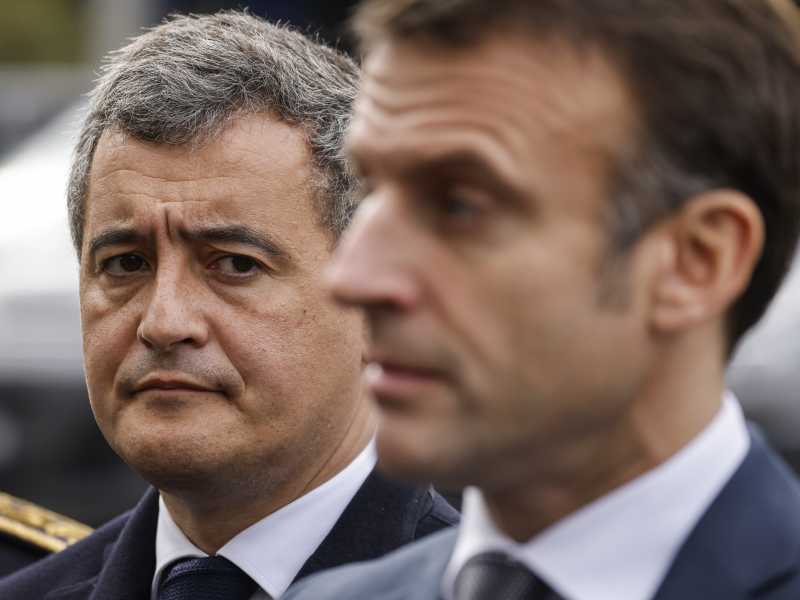 &nbsp;Macron e Darmanin - foto LaPresse&nbsp;