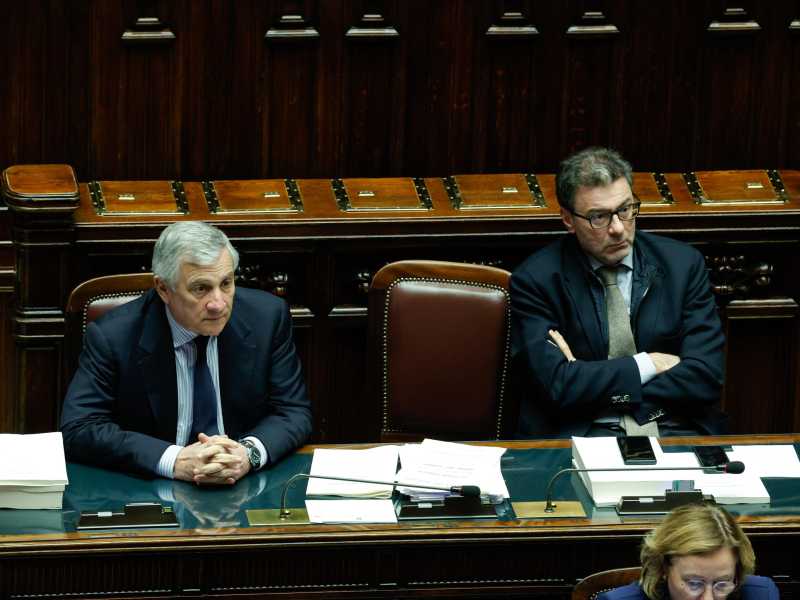 &nbsp;Antonio Tajani e Giancarlo Giorgetti - foto Ansa