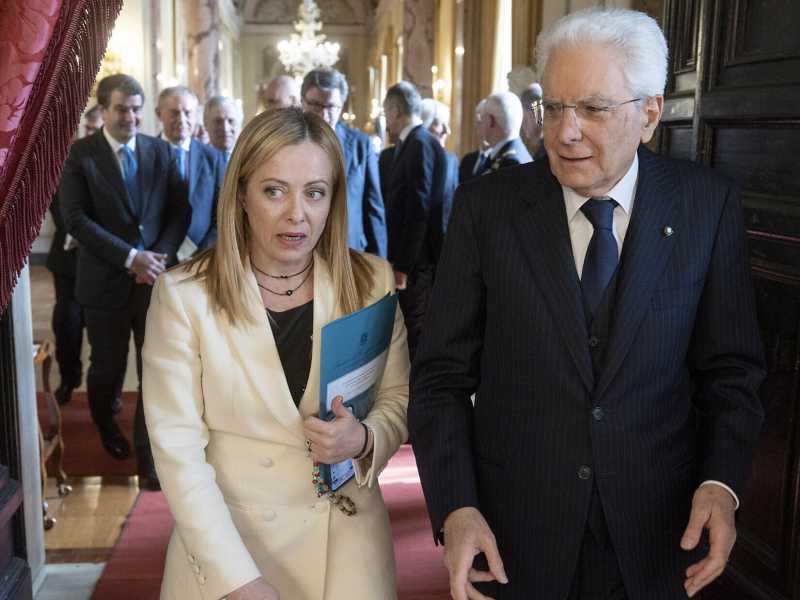  Sergio Mattarella e Giorgia Meloni - foto Ansa