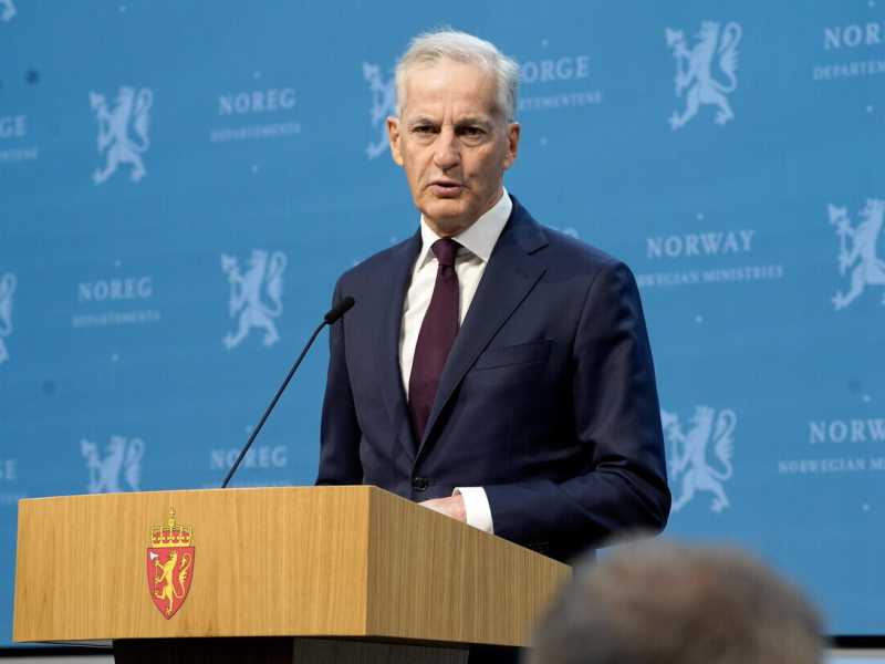 &nbsp;Il primo ministro della Norvegia Jonas Gahr Store - foto Ansa