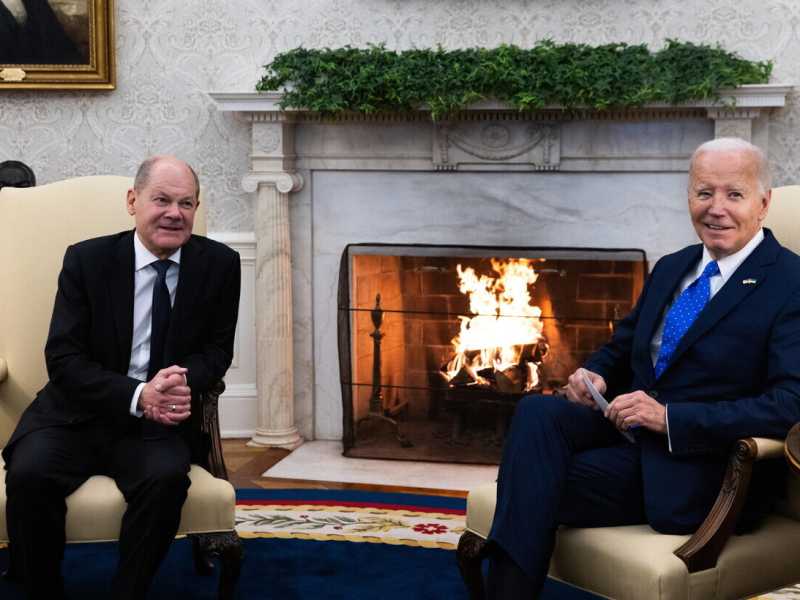  Joe Biden e Olaf Scholz - foto Ansa