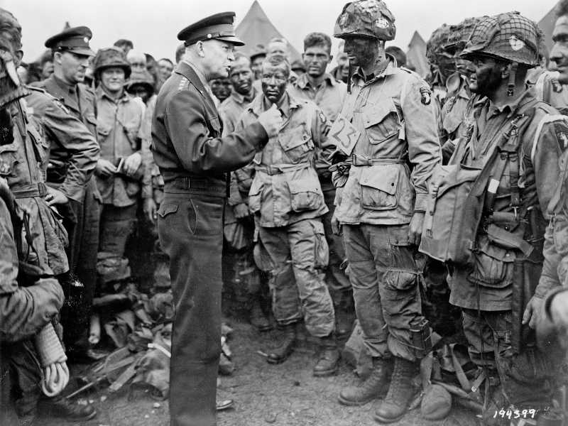 Il generale Eisenhower nei giorni del D-Day (Wikimedia)&nbsp;<br />