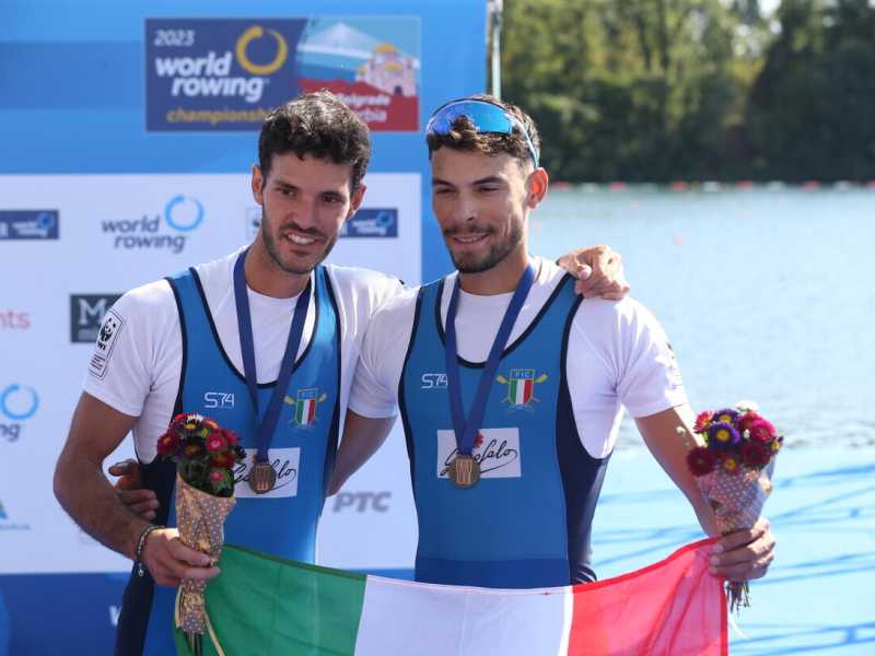 &nbsp;Stefano Oppo (a sinistra) insieme a Gabriel Soares (a destra) - foto Ansa