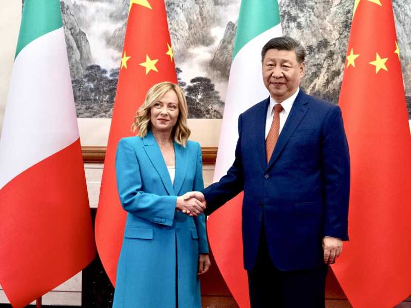 &nbsp;Giorgia Meloni e Xi Jinping - foto Ansa