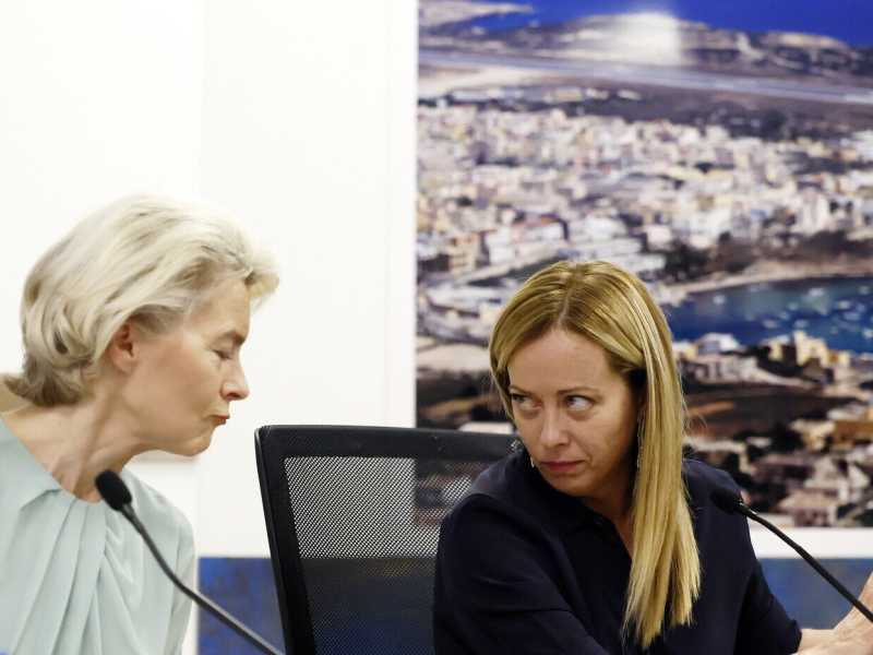 Ursula von der Leyen e Giorgia Meloni (foto LaPresse)