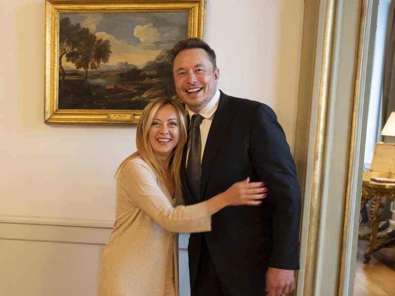 &nbsp;Giorgia Meloni ed Eloni Musk - foto Ansa