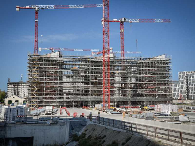  Il cantiere del Villaggio olimpico Milano Cortina 2026 - foto Ansa