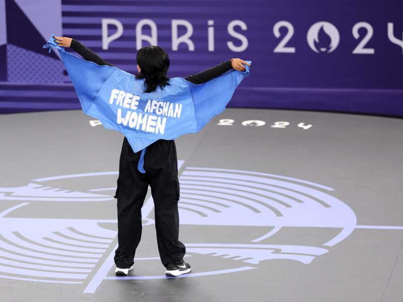 Manizha Talash squalificata alle Olimpiadi di Parigi per questa scritta (Getty Images)&nbsp;<br />