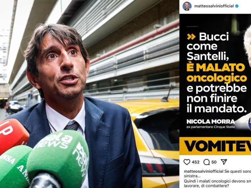 Giovanni Donzelli (foto Ansa) e il post di Matteo Salvini su Nicola Morra