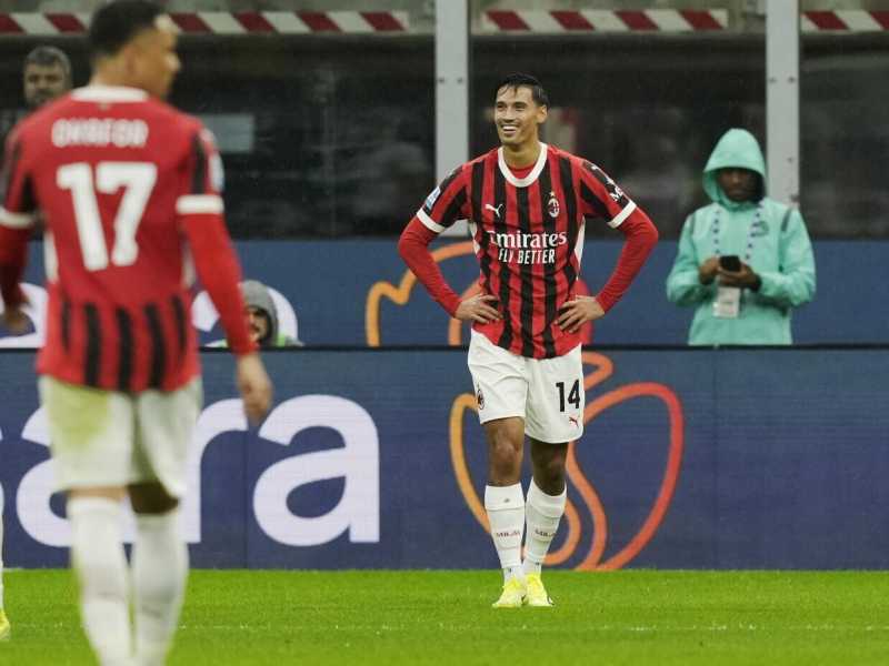 Tijjani Reijnders &egrave; stato espulso per fallo da ultimo uomo nel corso di Milan-Udinese 1-0 (foto LaPresse)