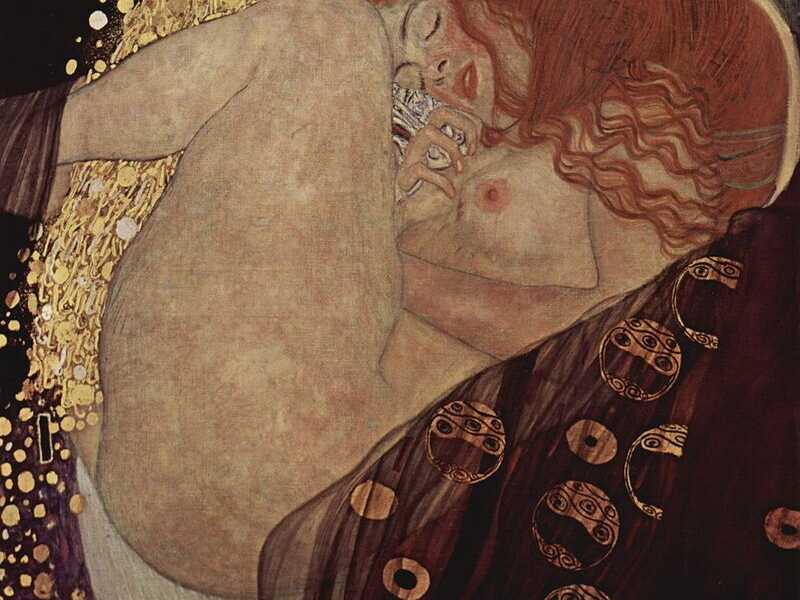 Gustav Klimt, “Danaë”, c. 1907-1908 (Wikipedia) <br />