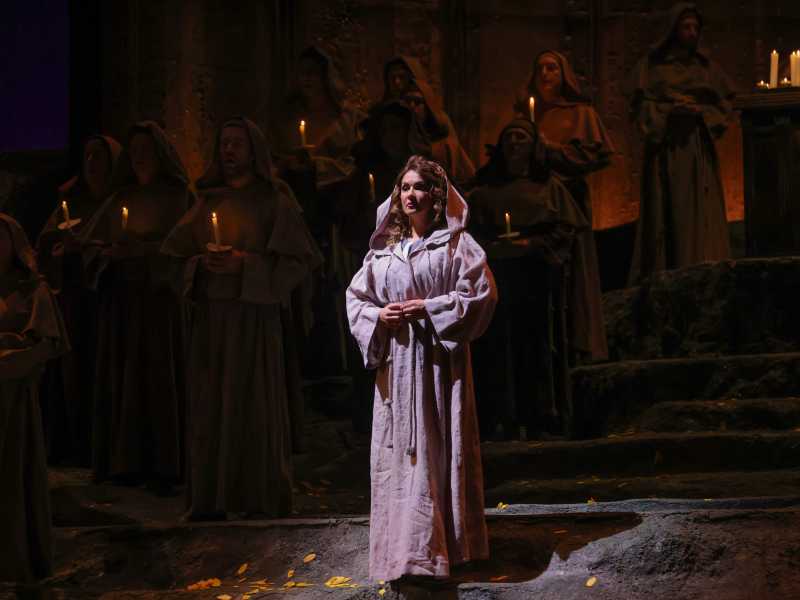 <span style="font-family: Arial, Verdana, sans-serif; font-size: 12px;">Il soprano Anna Netrebko al termine del secondo atto de &ldquo;La forza del destino&rdquo;</span>