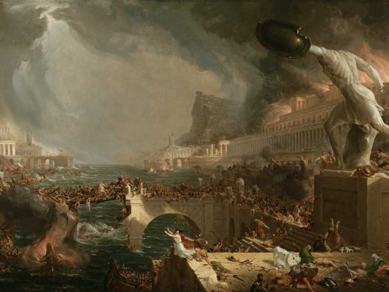 Cole Thomas, "The Course of Empire: Destruction", 1836