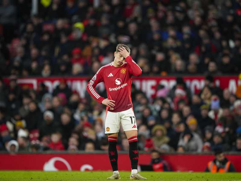 L'attaccante del Manchester United <span style="font-family: Arial, Verdana, sans-serif; font-size: 12px;">Alejandro Garnacho (foto Ap, via LaPresse)</span>