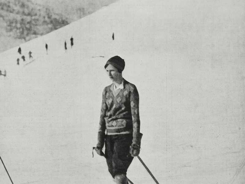 La principessa Giovanna di Savoia sulle piste a Roccaraso. Da "L'Illustrazione Italiana" No 6, 6 Febbraio 1927 (Getty)&nbsp;<br />
