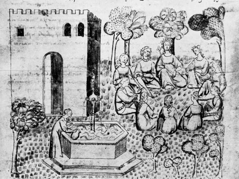 Uno dei 18 disegni autografi di Giovanni Boccaccio scoperti da Vittore Branca (foto ANSA)