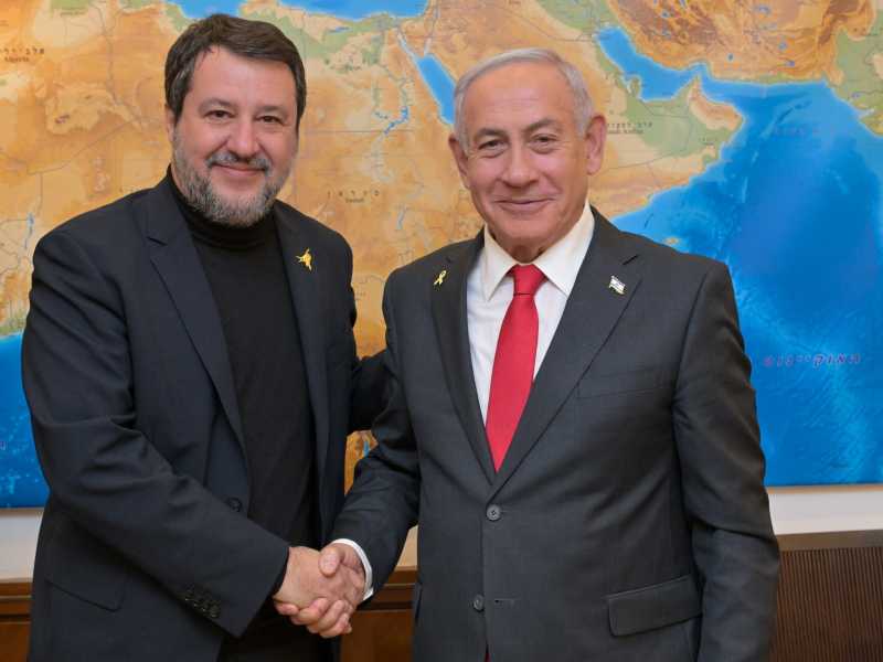 Salvini a Gerusalemme vede Netanyahu