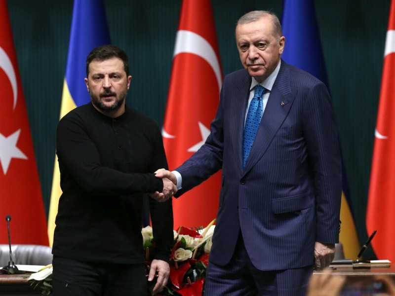 Volodymyr Zelensky e Recep Tayyip Erdogan (Ansa)