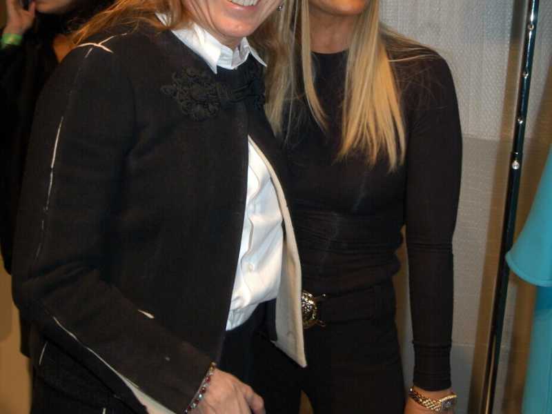 Miuccia Prada e Donatella Versace. L&rsquo;accordo per l&rsquo;acquisto di Versace da parte del gruppo Prada &egrave; stato ufficializzato per 1,25 miliardi di euro (foto LaPresse)