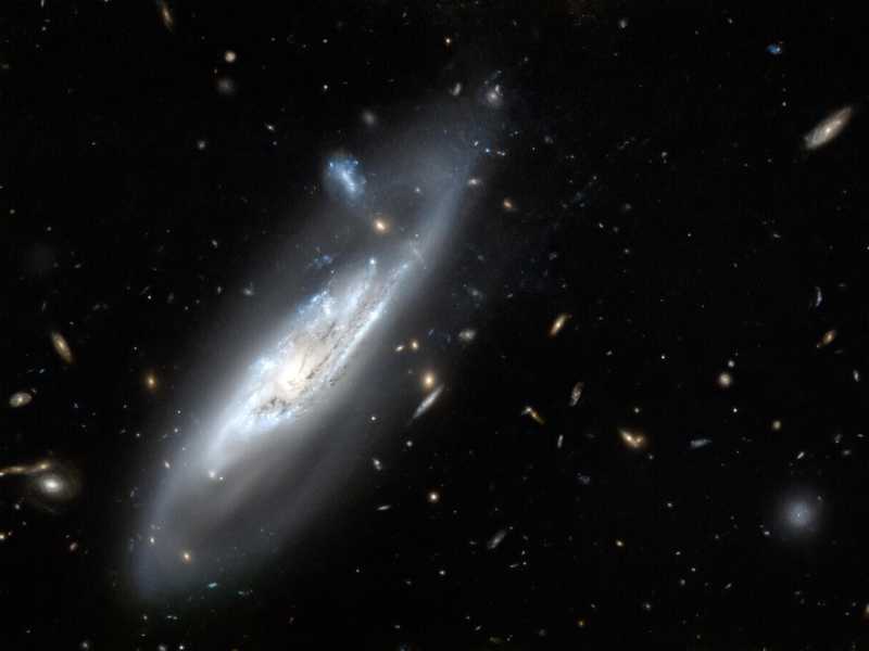 Un'immagine della galassia NGC 4848 ripresa dal telescopio spaziale Hubble (foto ESA, via Ansa)<br />
