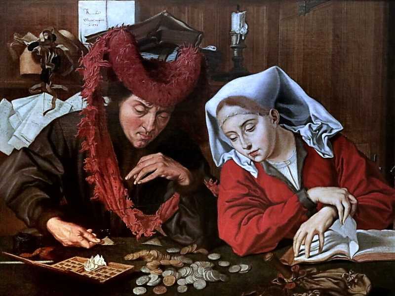 Marinus van Reymerswaele, &ldquo;Il cambiavalute e sua moglie&rdquo;, olio su tavola, 1539&nbsp;<br />