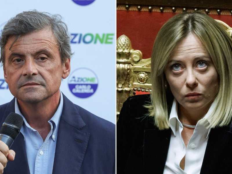 Il confronto Calenda-Meloni in Senato