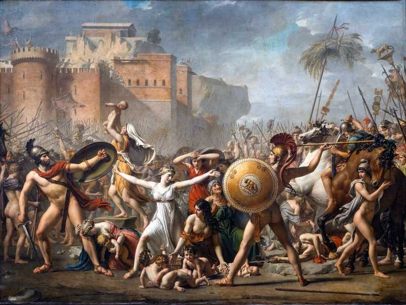 Particolare da Jacques-Louis David, “Le sabine”, olio su tela, 1799, Museo del Louvre