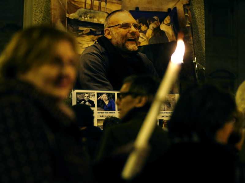 2019, Roma. Fiaccolata per Padre Paolo dall'Oglio (Vincenzo Livieri - LaPresse)&nbsp;<br />