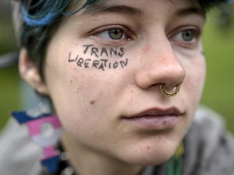 A una manifestazione per una legge a favore dei diritti della comunit&agrave; transgender, lo scorso anno a Berlino (foto Ap)&nbsp;<br />