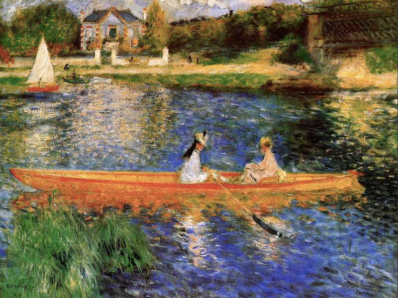 P.A. Renoir, "Boating on the Seine", 1879