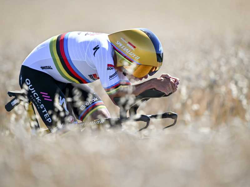 Remco Evenepoel durante la 5a tappa del Tour de France 2025 (foto A.S.O.)