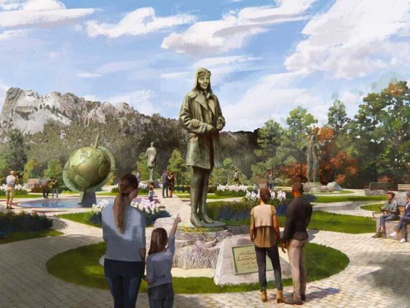 Un concept design di Storyland Studios per un Giardino nazionale degli eroi americani (foto dell&rsquo;Ufficio del governatore del Sud Dakota)