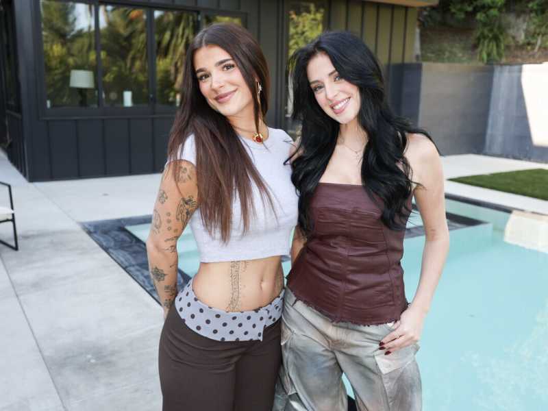 Ari Kytsya (a sinistra) e Camilla Araujo a Los Angeles (foto Wilbert Roberts/Getty Images)&nbsp;<br />