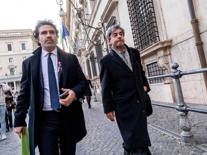 Rocco Maruotti e Cesare Parodi, rispettivamente segretario nazionale e presidente dell’Anm, a Palazzo Chigi (Mauro Scrobogna / LaPresse) <br />