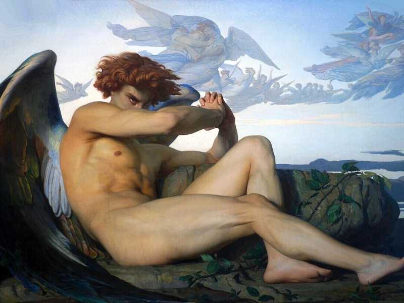 &nbsp;Alexandre Cabanel, &ldquo;L&rsquo;angelo caduto&rdquo;, olio su tela, 1847