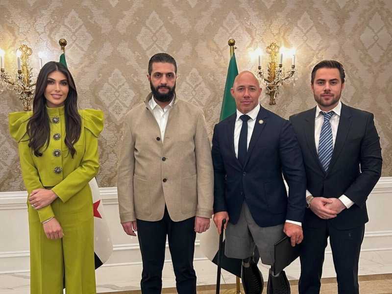 Da sinistra, Jasmine Naemo, Ahmed al Sharaa, Brian Mast e Tarek Naemo